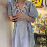 Vestido con cuello cottagecore